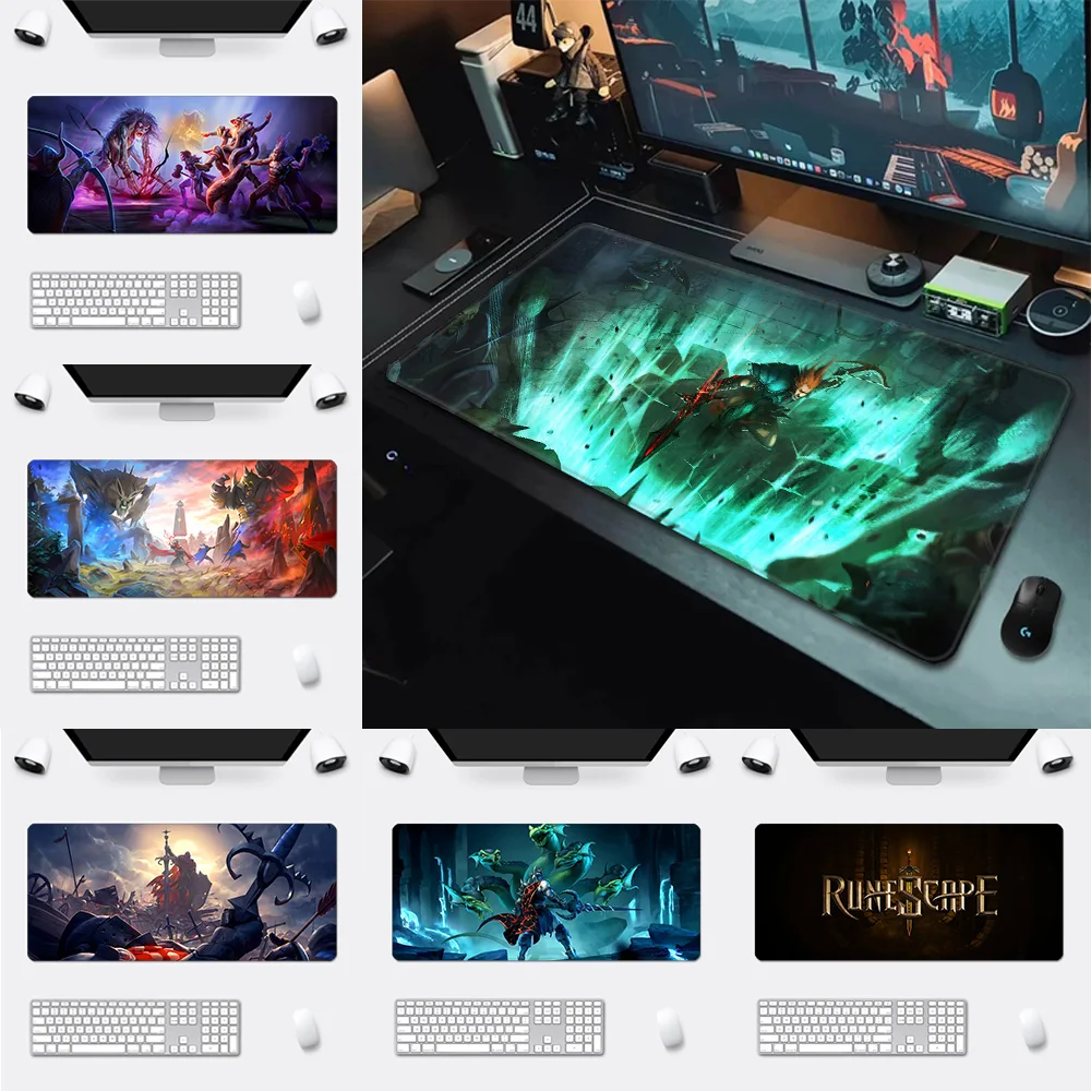 Runescape Osrs Mousepad HD Printing Computer Gamers Locking Edge Non-slip Mouse Pad XXL90x40cm Keyboard PC Desk Pad