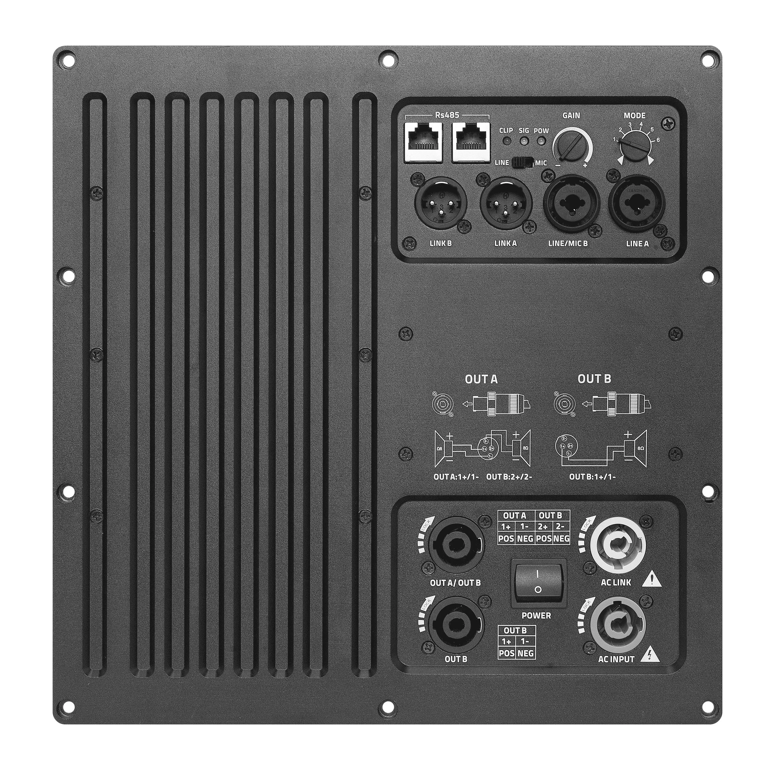 Power amplifier module speaker system 3 ch 400W  800W 1200w subwoofer amplifiers dsp audio processor 3 way speaker amplify