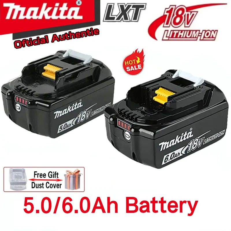 

Original Makita 18V 6A Rechargeable Power Tools Battery 18V makita with LED Li-ion Replacement LXT BL1860B BL1860 BL1850 Charger