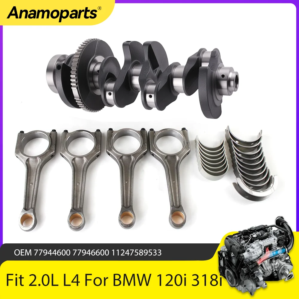 

Engine Crankshaft Kit For 2.0 L L4 GAS N42 N43 B20A N46 B20B For 03-15 BMW 116i 118i 120i 320i 520i X1 18i X3 20i Z5 2.0i 2.0L
