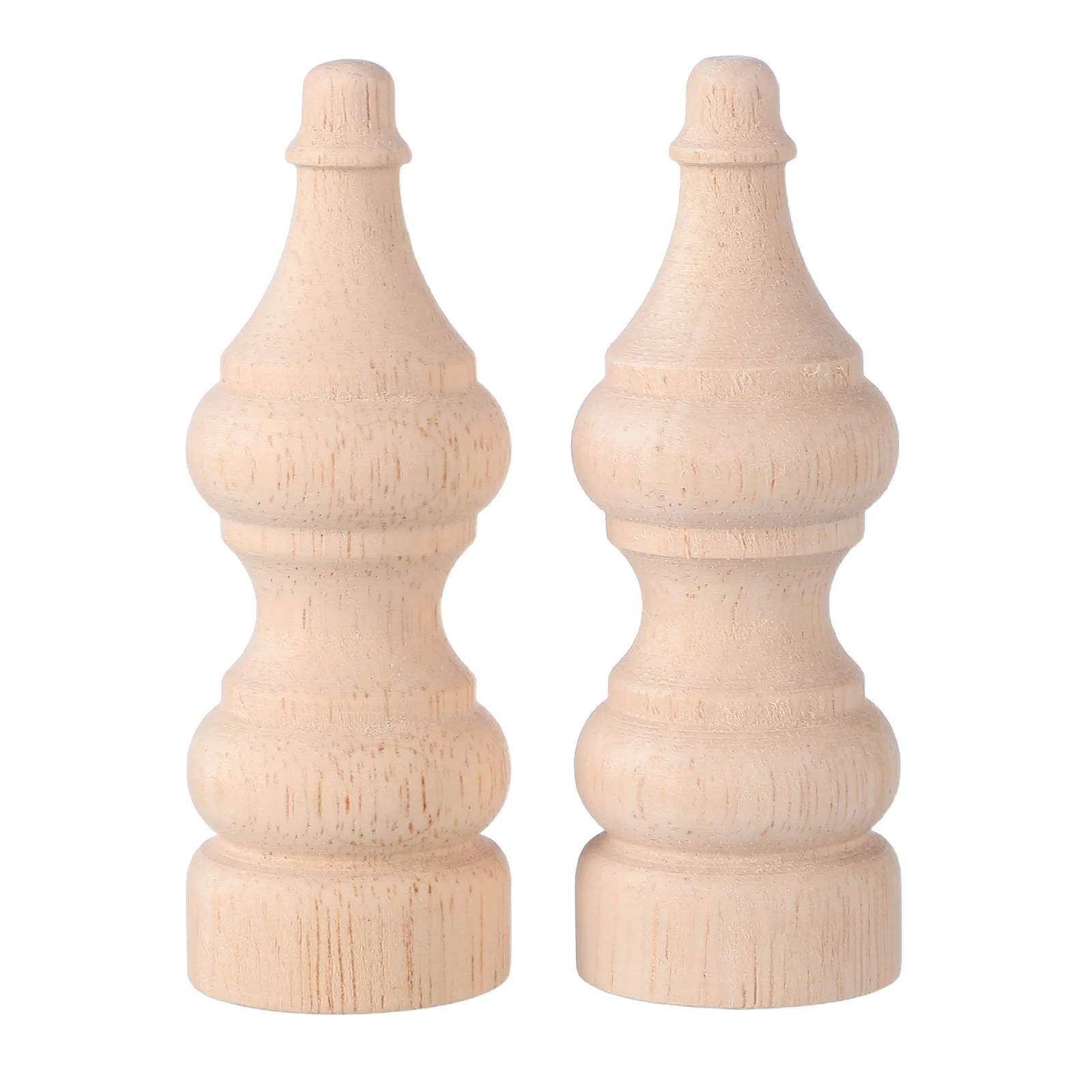 

2Pcs Roman Column Pillars Unpainted Unfinished Solid Wood Decorative Carved Columns for Home Decor Stair Bed Post Curtain Rods