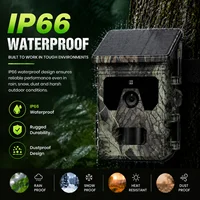 50MP 4K Solar Panel Hunting Camera Infrared Night Vision Monitoring Wildlife Trap Trail Camera Video Photo Recorder Cam 5