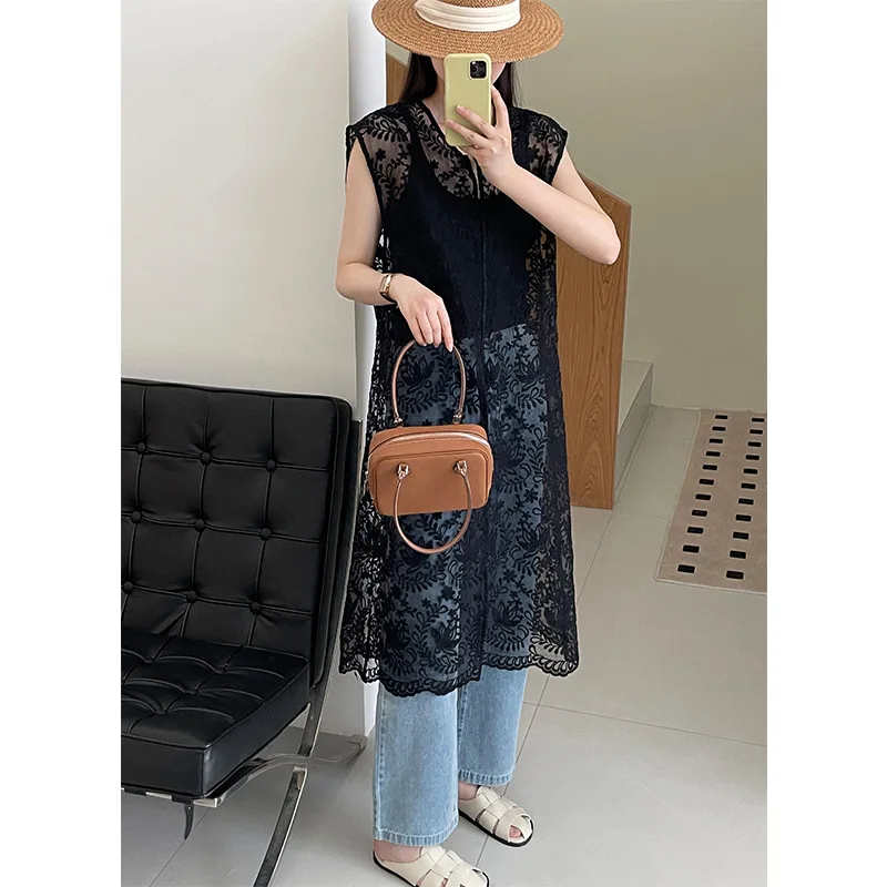 الربيع والصيف خمر الصناعة الثقيلة الدانتيل الجاكار طبقات أسفل جوفاء، الراقية مقنعين قميص، سترة اللباس