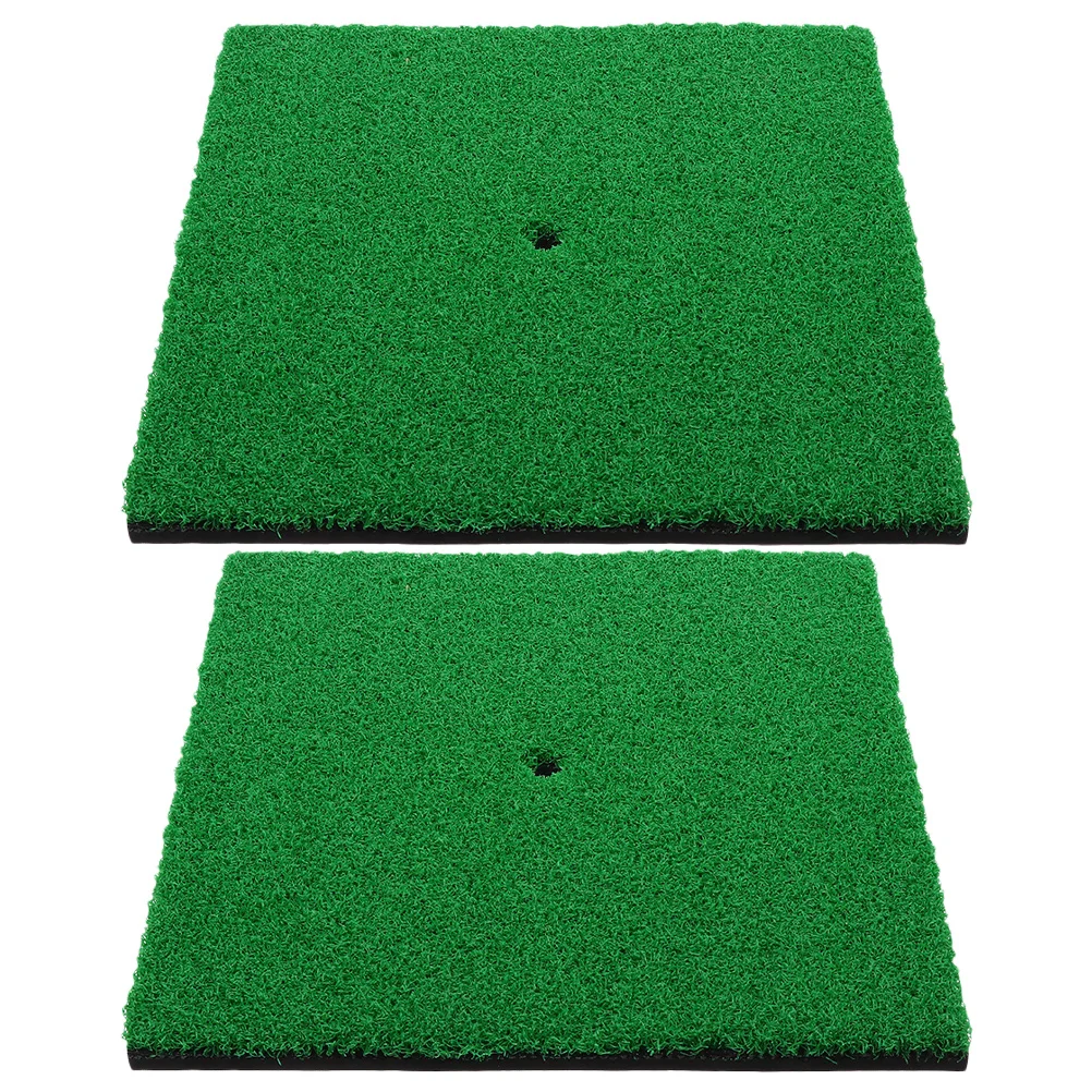 

2pcs Golfs Mat Golfing Training Aid Practice Tool Portable Lightweight Sports Golfs Hitting Mat Equipment Turf Grass