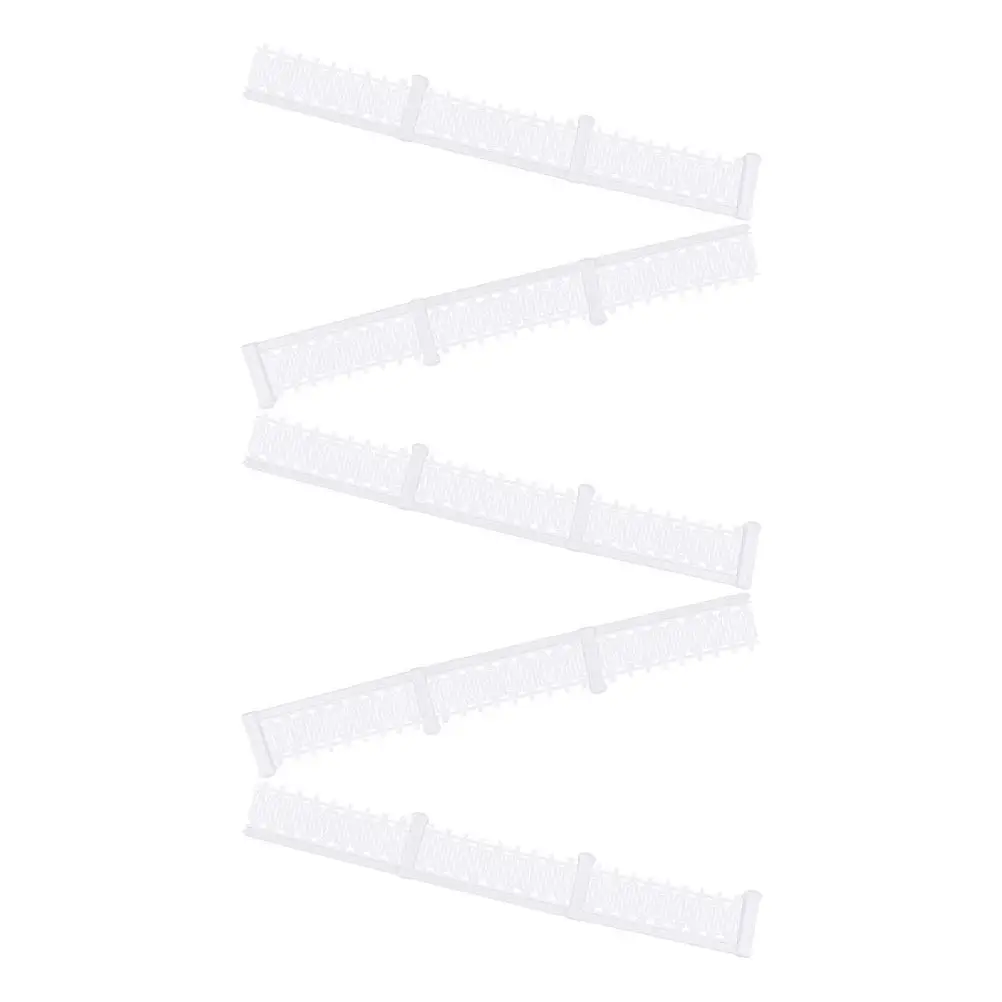 

1Set ABS Garden Fence Realistic DIY Sand Table Landscape Fence Miniature Ornamental Picket for Flower Bed Bonsai Decor