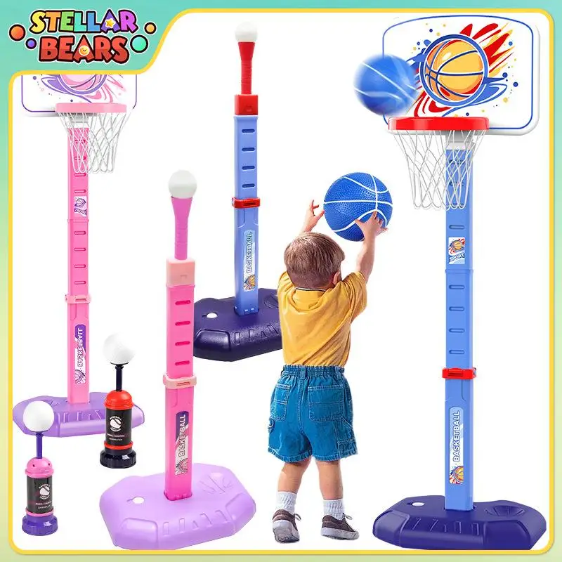 أطفال كرة السلة مجموعة ألعاب أطفال 77-140 سنتيمتر ارتفاع قابل للتعديل كرة السلة حامل البيسبول لعبة 4 في 1 ألعاب رياضية في الهواء الطلق هدايا عيد الميلاد