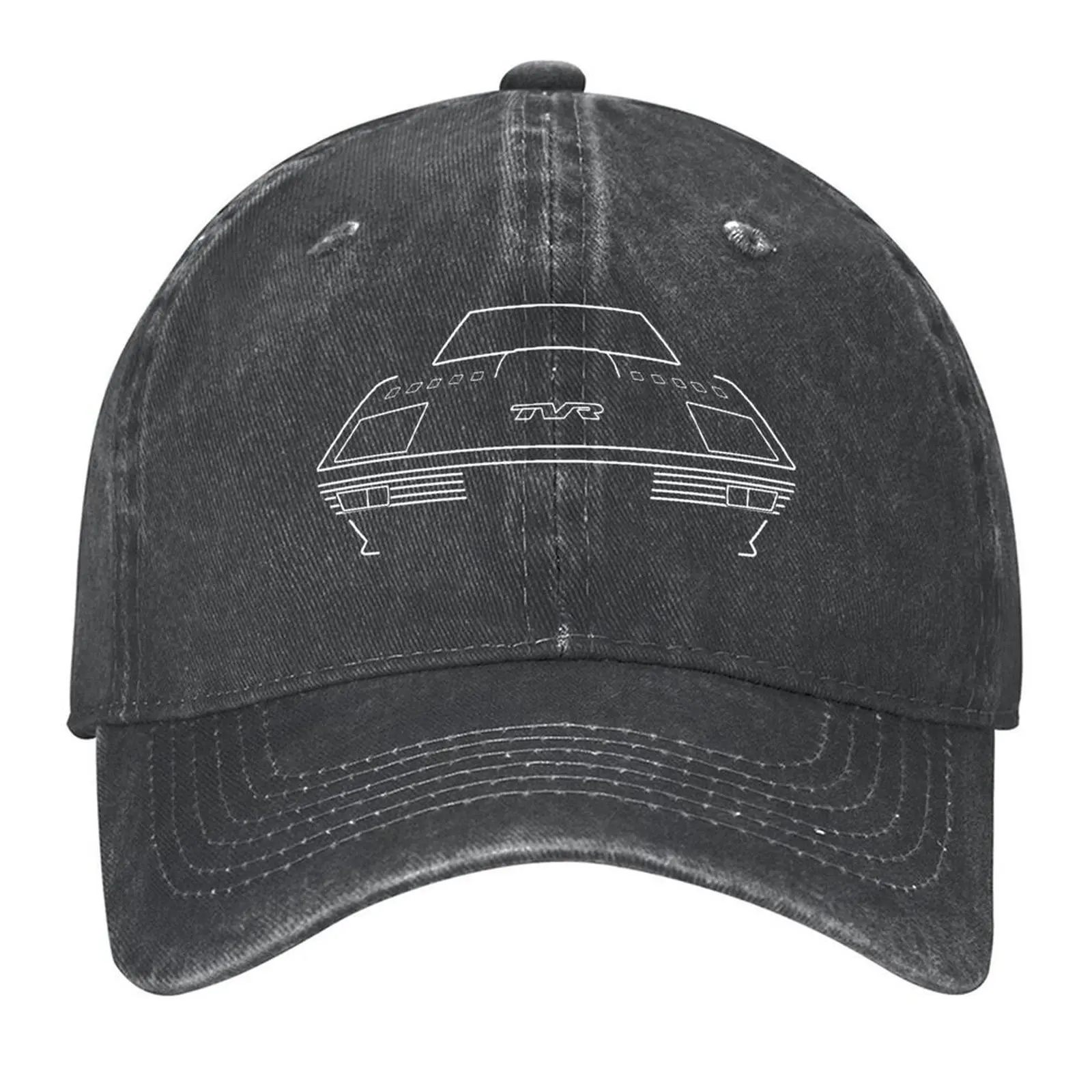 

TVR Tasmin 1980s classic sports car white outline graphic Baseball Cap Dropshipping Rave Luxury Brand For Girls Men's