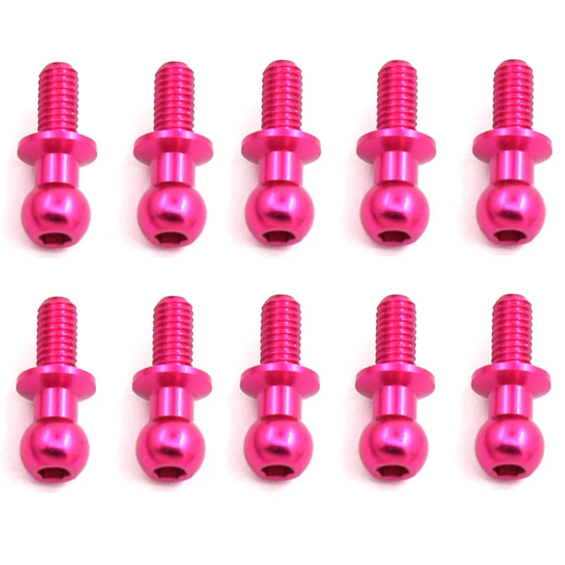 10Pcs M3 Metal Hex Ball Head Screws for Tamiya TT01 TT02 Sakura D5 1/10 RC Drift Car Spare Parts Universal