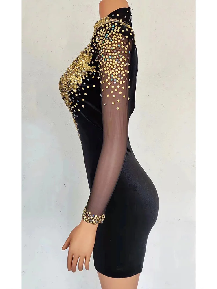 High Quality Hot Diamond Stretch Sexy Buttocks Wrapped Dress 2024 New Fashion Custom Women'S Clothing