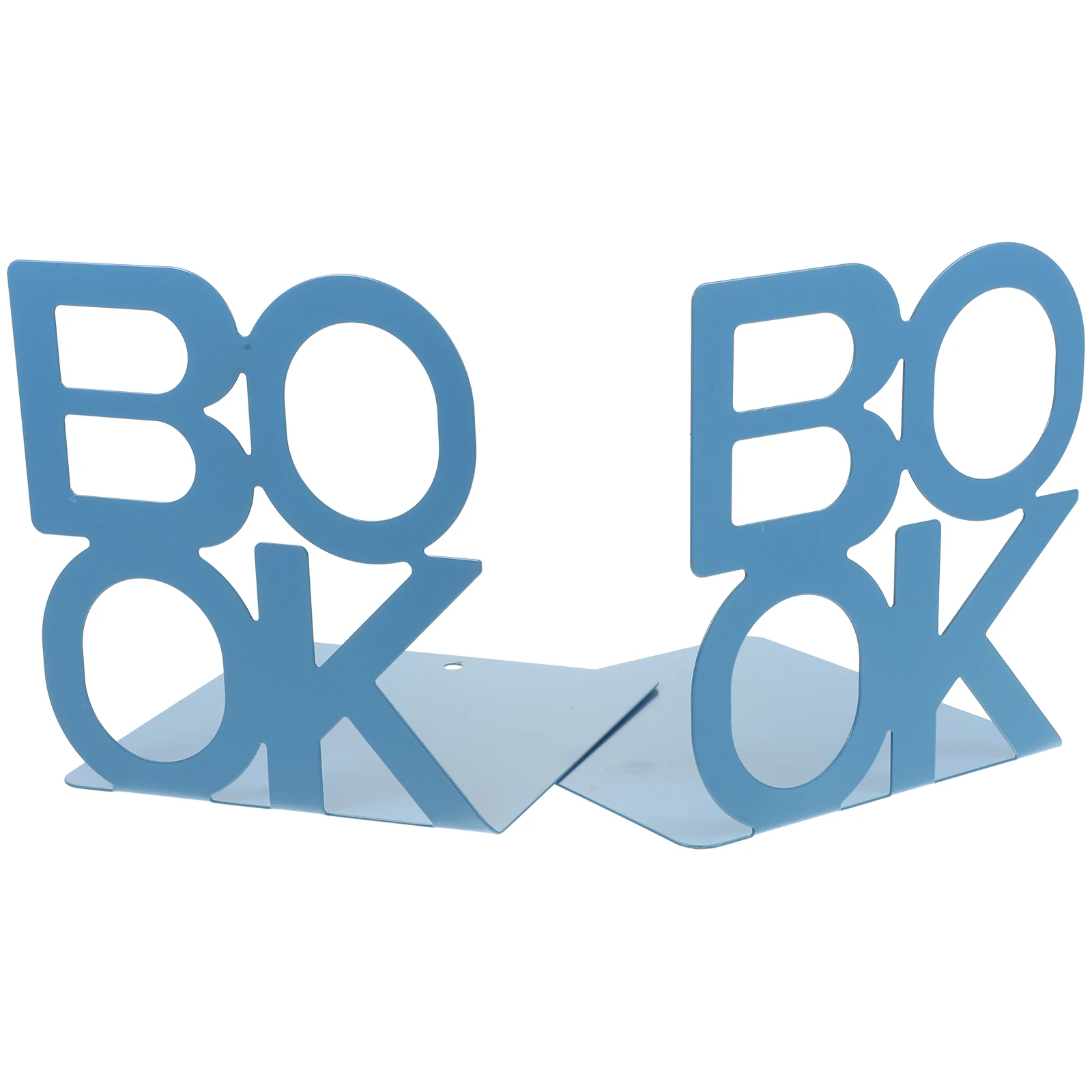 

2 Pcs Metal Books Decor Bookend for Shelves Unique Holder Stand Shelf Office Desk Holders