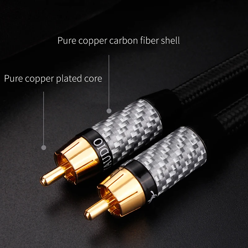 RCA to RCA Male to Male Digital Coaxial Cable Stereo Audio Cable OD7.0 Braided 1M 2M 3m 5m  RCA Video Cable for TV Amplifier
