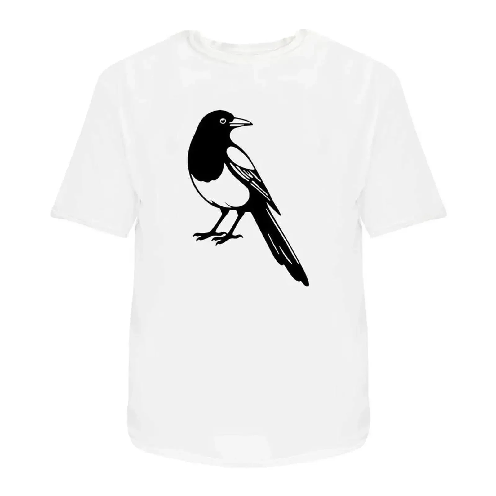 T Shirt quot Magpie Looking Back 100 Baumwolle S XXL TA055732 vintage Washed streetwear Casual Comfortable Versatile fashion