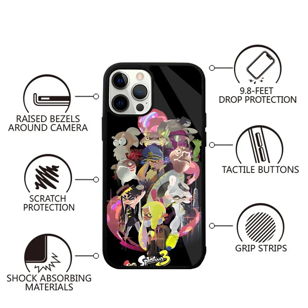 Game S-Splatoon 2 3 Phone Case Strong Magnetic For IPhone 15,14,13,Pro,Max,Plus,11,12,Mini For Magsafe Wireless Charging