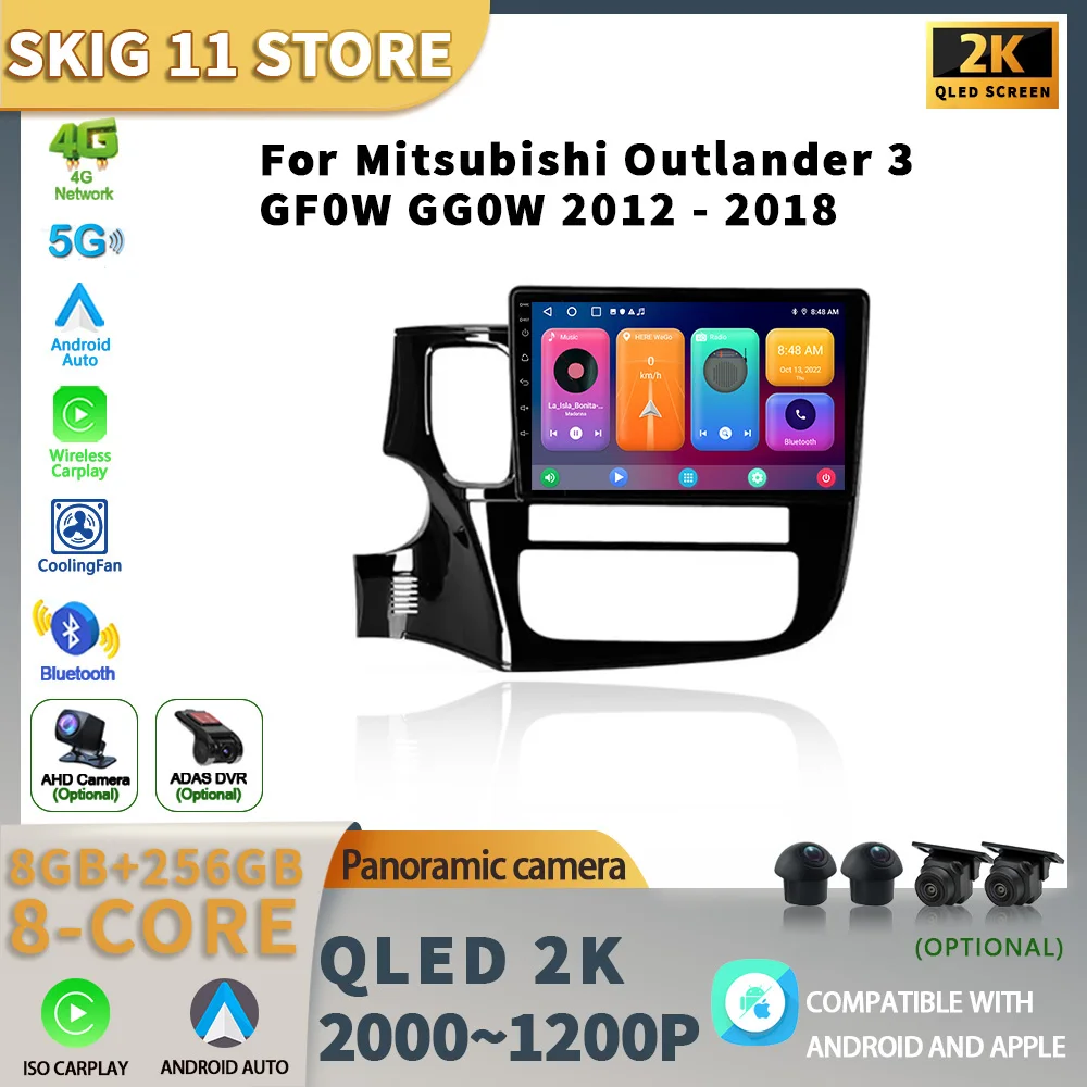 

Android 13,0 для Mitsubishi Outlander 3 GF0W GG0W 2012- 2018 автомобильное радио, мультимедийный видеоплеер, Android автомобильный беспроводной Carplay GPS