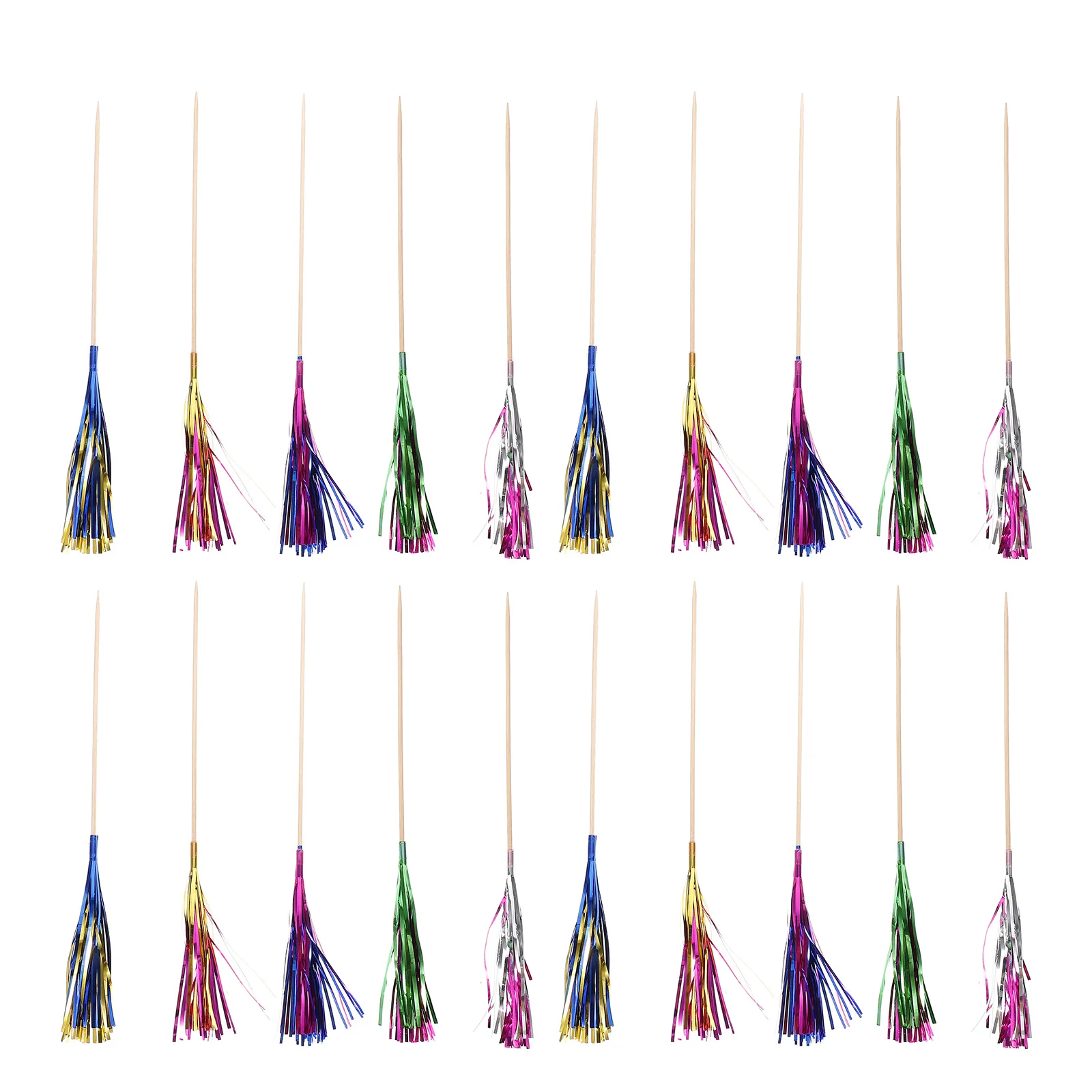 

100Pcs Party Decoration Picks Exquisite Wood Cocktail Sticks Multipurpose Fruit Cake Dessert Drink Toppers for Birthday Hawaiian