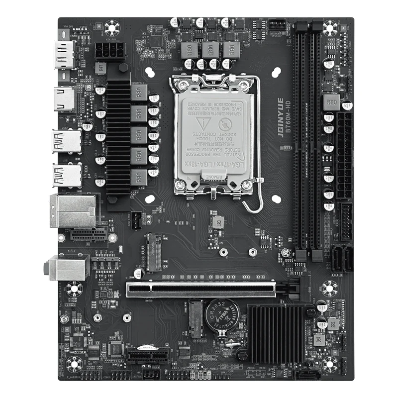 JGINYUE B760M HD-B V2.1 Motherboard M-ATX LGA1700 For Core 12/13/14th i5 13400/14400/12600K PCIe4.0 DDR4 RAM GAMING Video Office