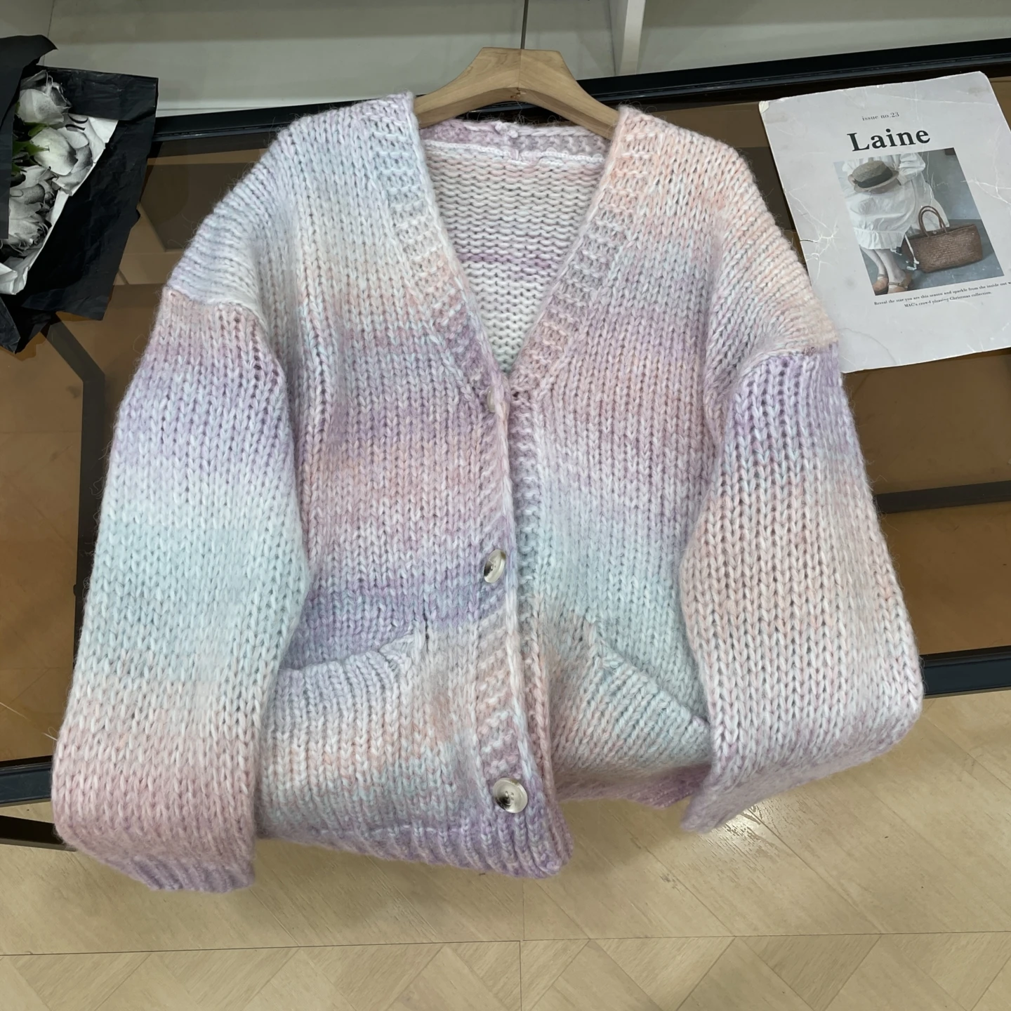 

Autumn 2025 Women's Casual Loose Sweater Open Cardigan adient Design Versatile Comfortable Long Sve Sweet Sle Knitwear
