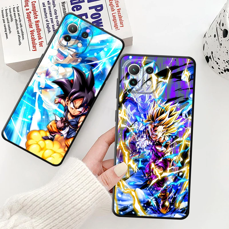Zwarte Zachte Telefoon Cover Case voor Xiaomi Redmi 9 K40 K80 Pro 13C 10 14C A4 A5 A3 12C A1 A2 Plus Dragon Ball Son Gohan