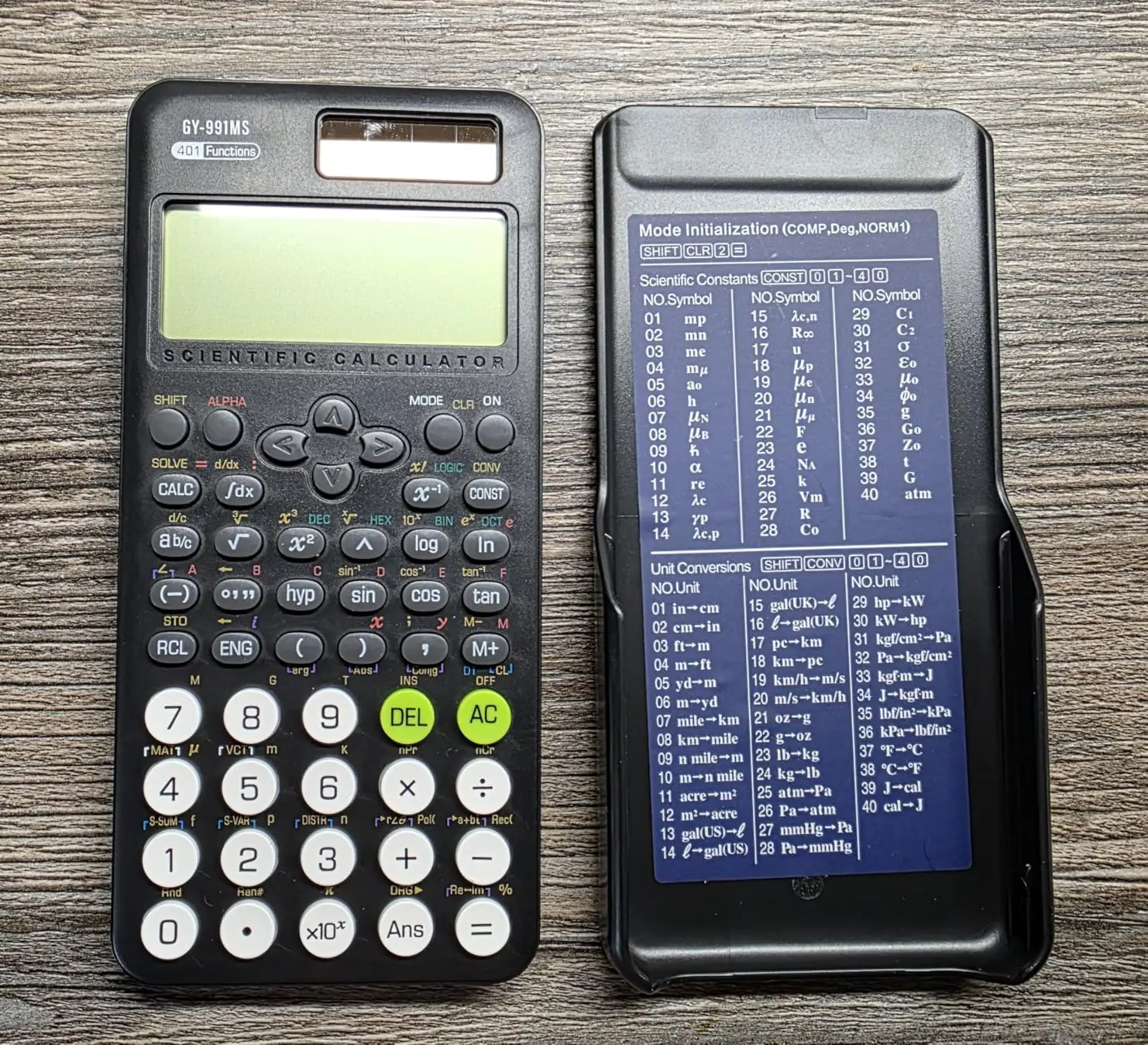 آلة الحاسبة العلمية المدرسية 991MS 401 وظائف الحساب مثالية لامتحان دراسة طلاب المدارس الثانوية الثانوية