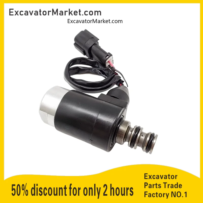 For PC 60-6/7 90 100 120-5/6 Rotary Pilot Lock Electromagnetic Valve  Excavator Accessories