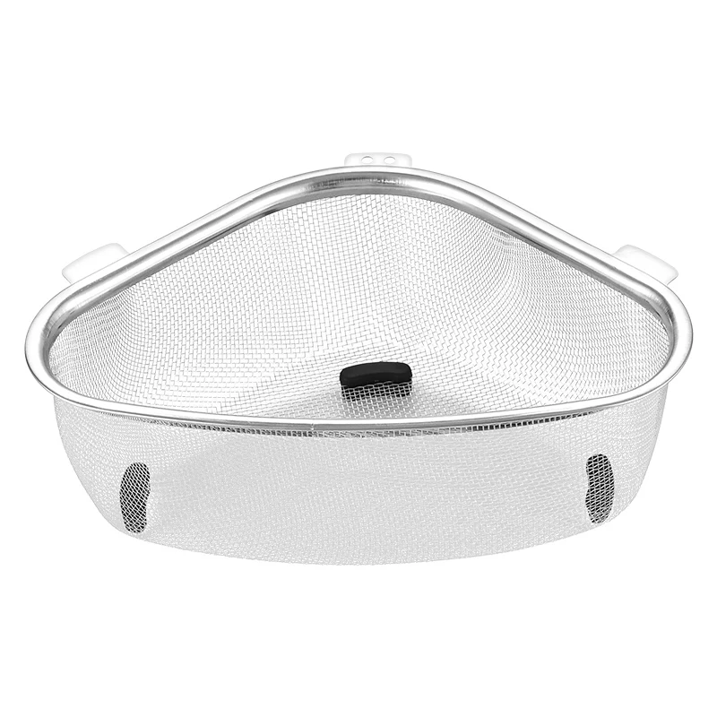 Kitchen Sink Drain Basket Stainless Steel Basin Strainer Sponge Rag Storage Stand Waste Garbage Net Shelf Kitchen Accessories