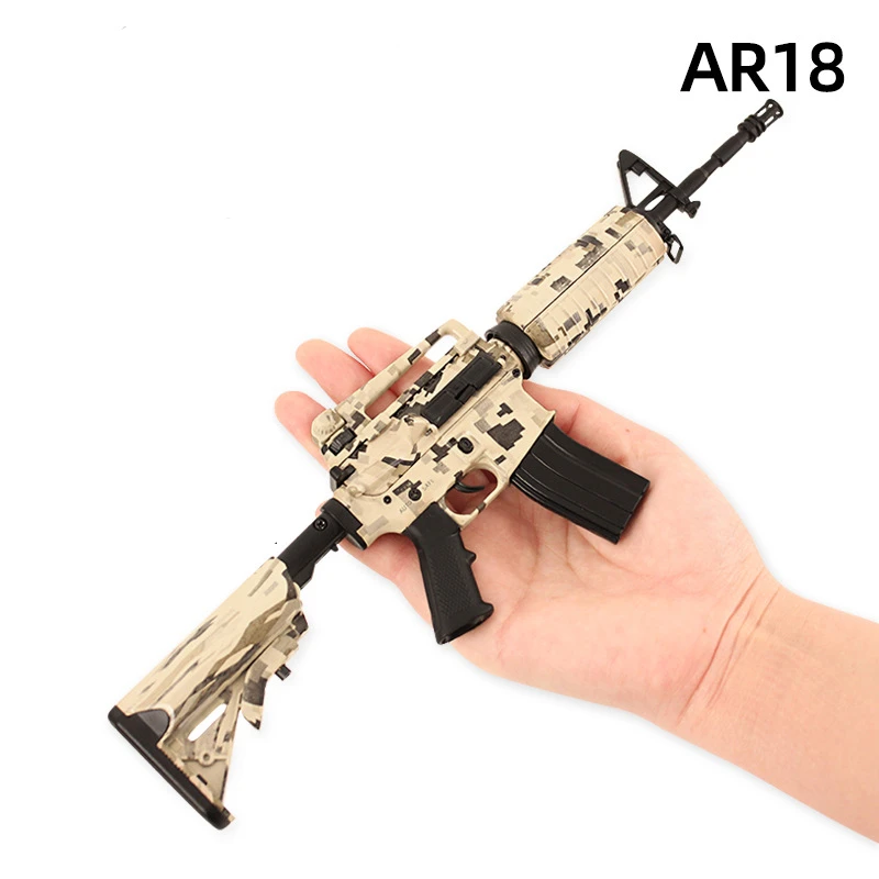 1: 3 Miniature Camouflage A18 Sniper Gun Alloy Pistol Model Metal Assembly Toy Gun Weapon For Boys Adluts Gift