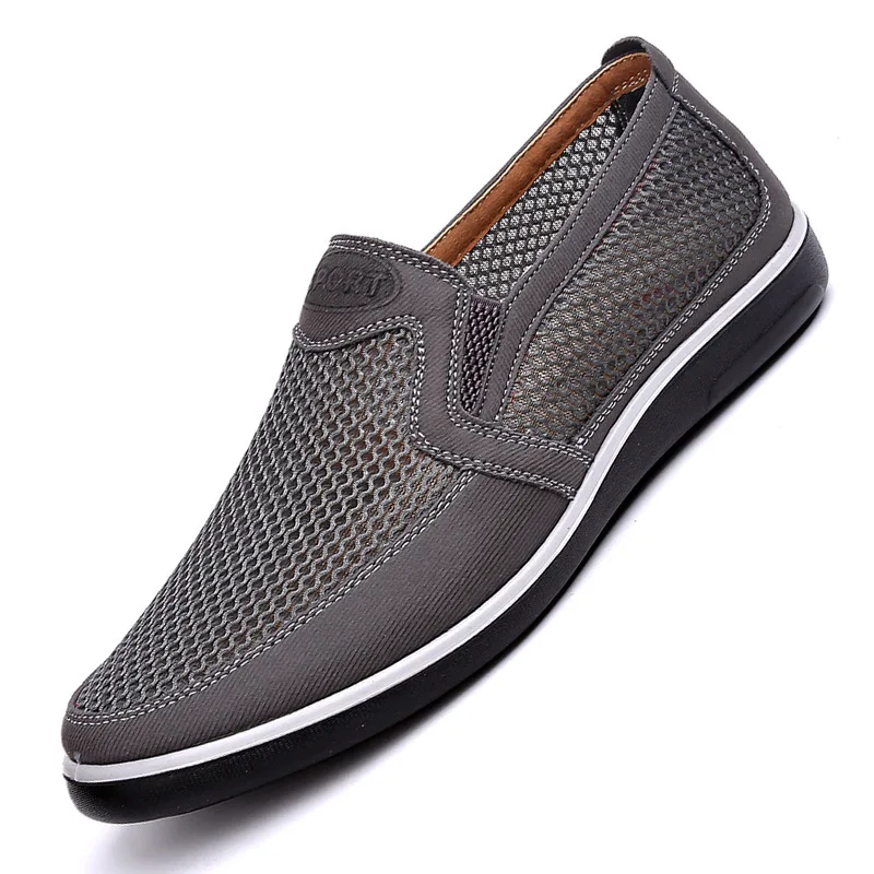 Men Casual Shoes Summer Style Mesh Flats Shoes For Men Loafers Leisure Shoes Breathable Outdoor Walking Footwear Big Size 47 48