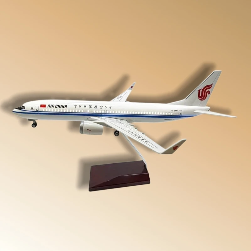 

Модель самолета B737 (китайская версия), 37 см, из смолы, с подсветкой и подставкой — коллекционная модель самолета, сувенир, игрушка для взрослых.