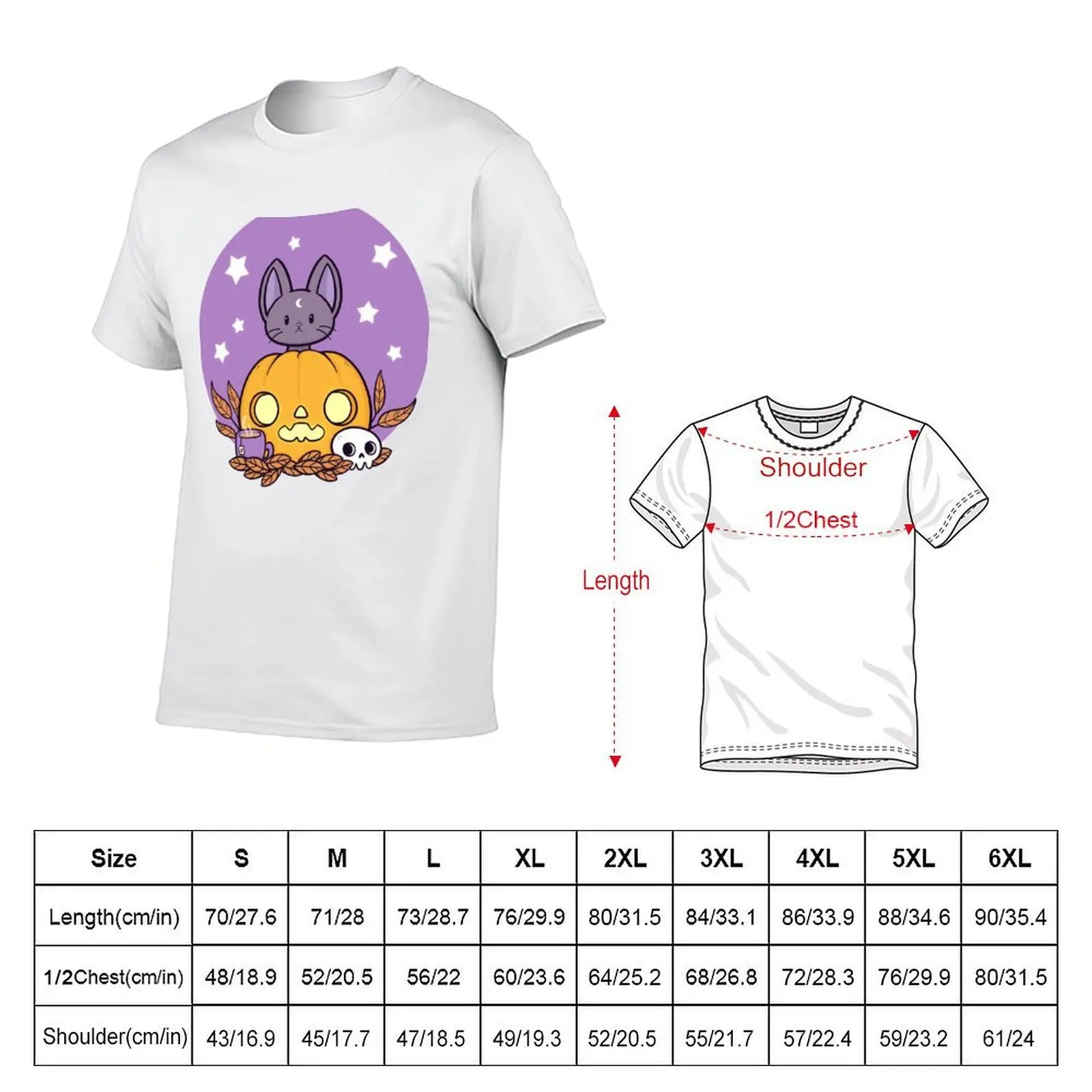 Nikury Pumpkin Son Cats T-Shirt Summer Casual Loose T-Shirt