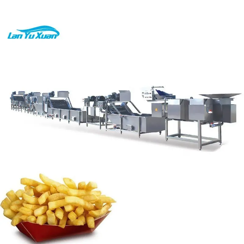 Excellent quality full automatic potato chips production line/fresh potato chips making machine/frozen french fries maker