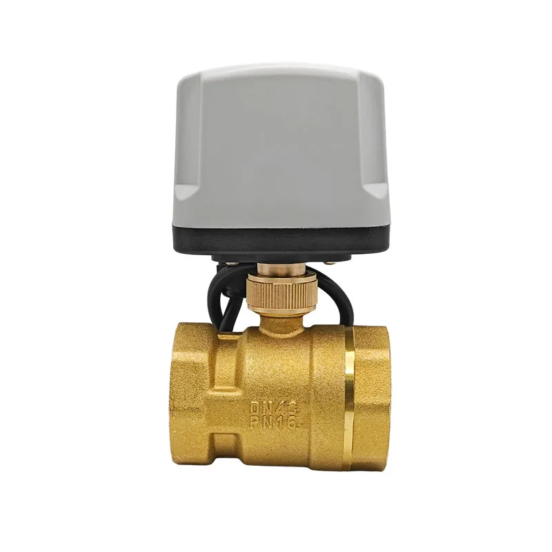 3-4s Quick-open Electric Ball Valve DN15-DN50 Female Thread Brass IP65 Waterproof Motorized 2-Port Valve AC/DC 12V 24V 110V 220V