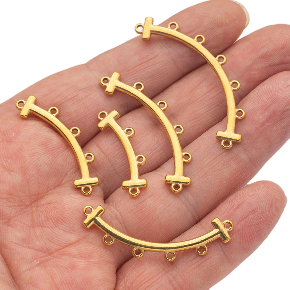 5 قطعة/الوحدة طبقة من الفولاذ المقاوم للصدأ قلادة سوار المشبك الكفالات قطرة سلاسل موصلات DIY بها بنفسك صنع المجوهرات النتائج لوازم الحرف