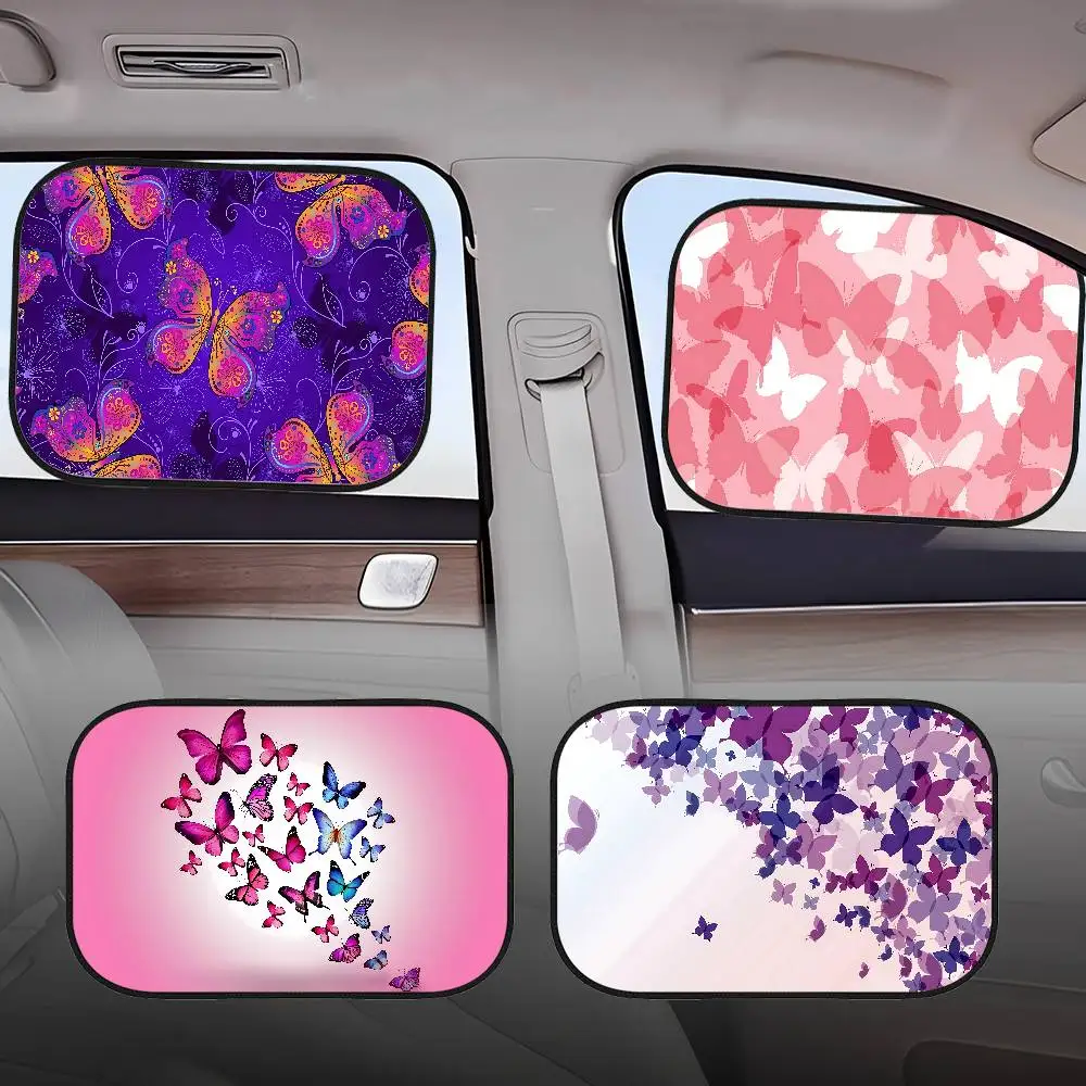 

Butterfly Cartoon Pattern Aesthetic Beauty Universal Side Window Sunshades UV Protection Car Curtain Car Window Sun Shade Visor