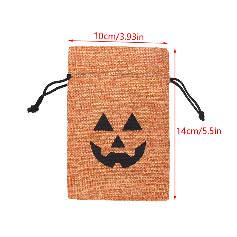 Halloween Pumpkin Pattern Drawstring Bag, Drawstring Storage Bag, Adequado para Halloween Party Gifts
