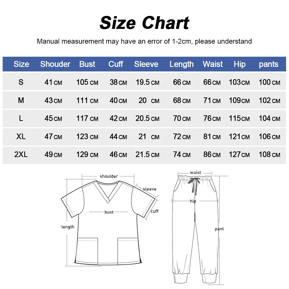 여성용 스크럽 의료 유니폼, 클래식 V넥 상의 및 바지 세트, 의사 간호사 헬스케어, 미용실 작업복, 도매, 핫 세일