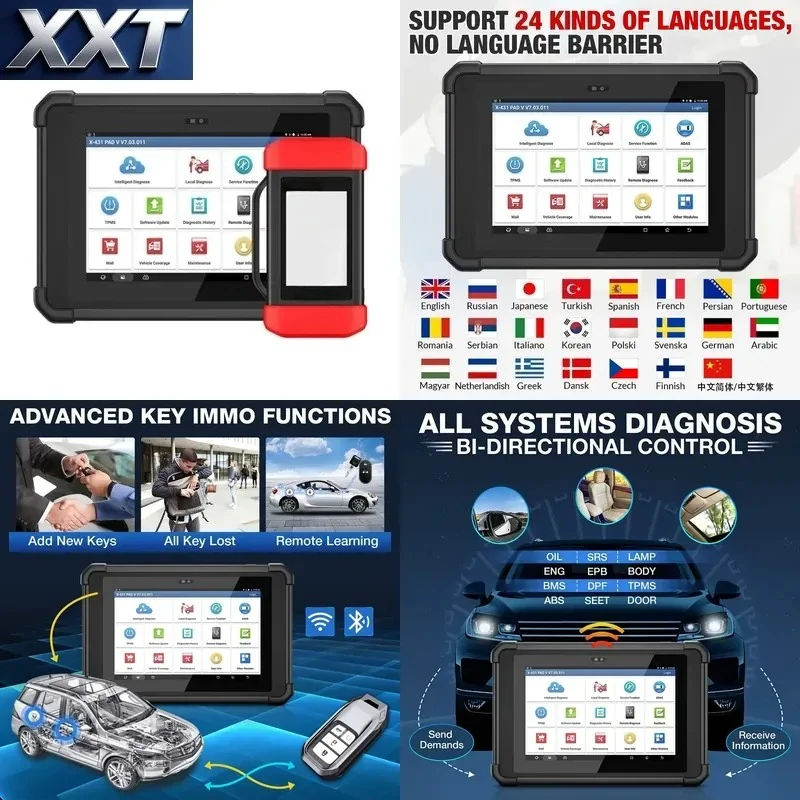 XXT Professional Vehicle Trouble Survey Equipment Full System Car Circuit Fault Data Reading Testing Tool Garage Use