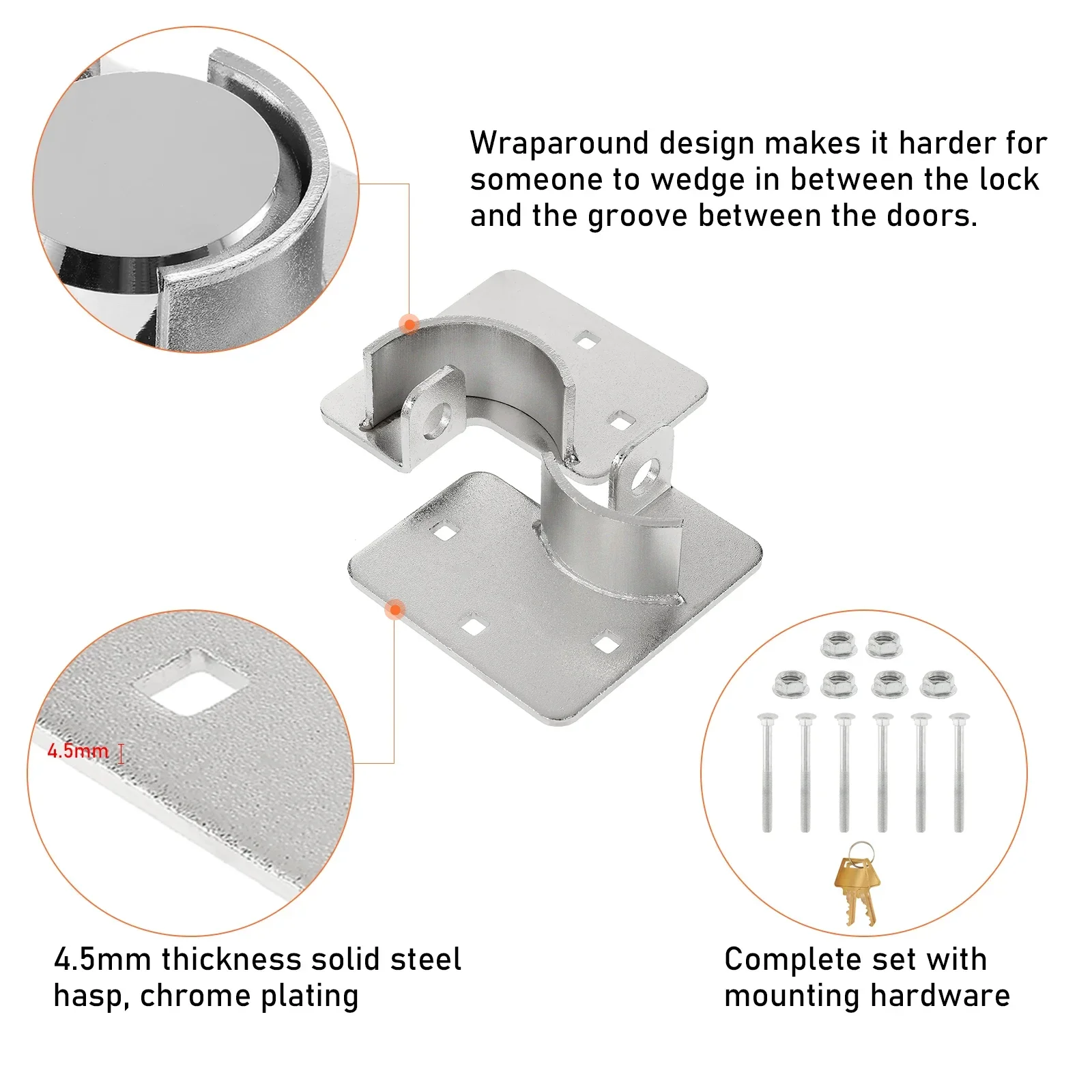 Imagem -05 - Universal Container Bloqueio Manilha Cadeado Conjunto com Ferrolho Aço Buckle Lock com Chaves Trailer Truck Cauda Gates Bloqueio Externo