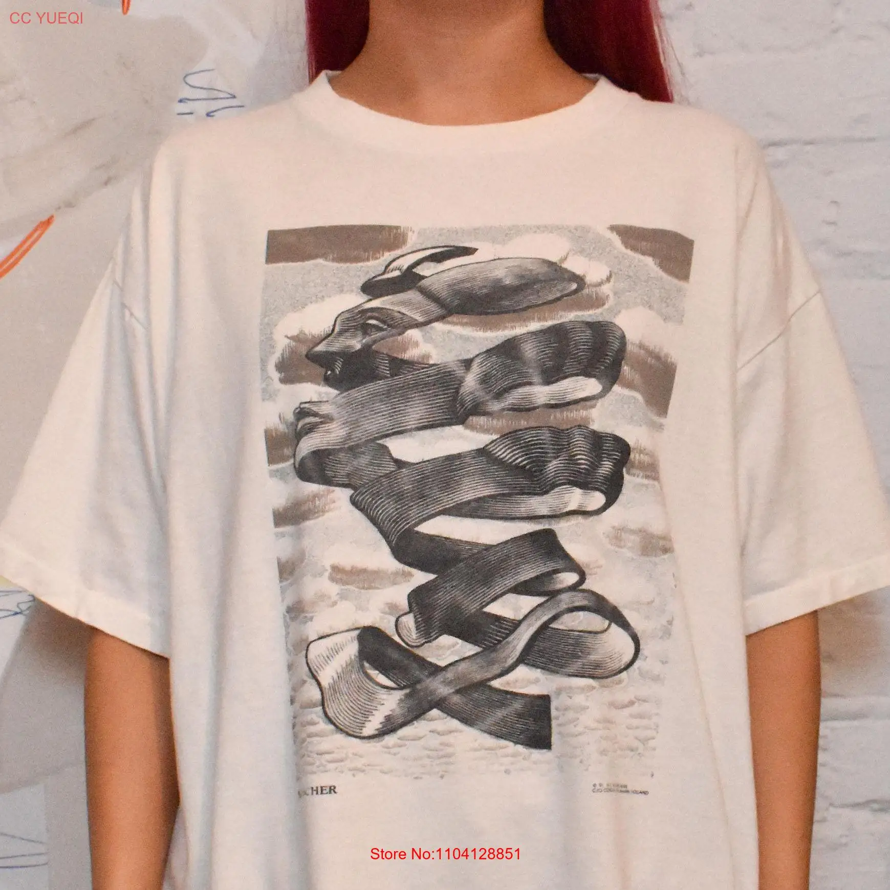 

Винтажная редкая футболка M C Escher Art 1990-х годов с длинными или короткими рукавами