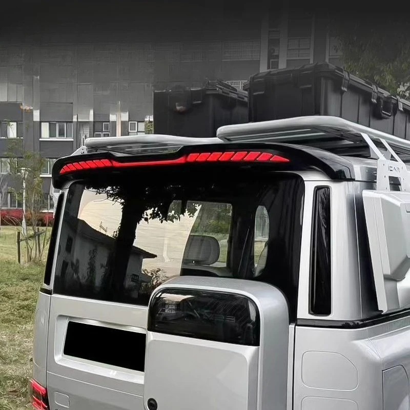 Chery ICAR V23 Sport LED Light Rear Roof Spoiler Top Wing No Drilling Lossless Modification Car Exterior Styling Accessories