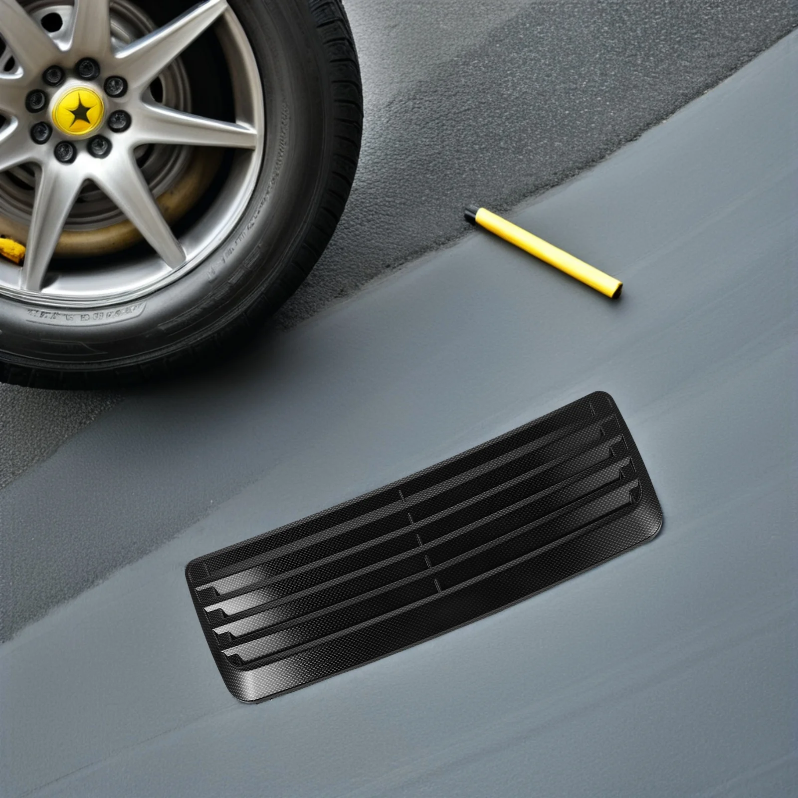 غطاء محرك السيارة فتحات فتحات الديكور تعزيز التبريد مادة قوية سهلة التركيب تصميم هوائي عالمي صالح للسيارات وسيارات الدفع الرباعي #6