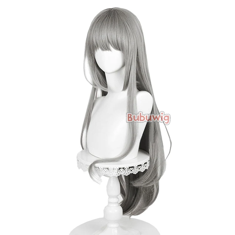 Bubuwig Synthetic Hair Bkornblume Cosplay Wigs Reverse: 1999 Bkornblume 85cm Long Straight Gray Gradient Wig Heat Resistant