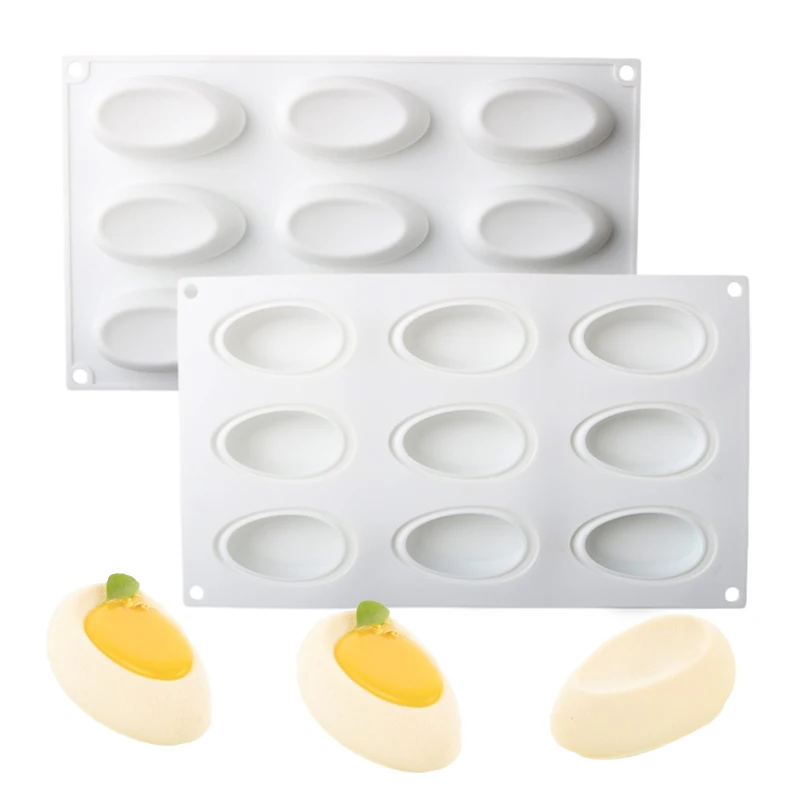 Meibum Concave Waterdrop or Olive Design Silicone Mousse Mould Food Grade Cake Molds Chocolate Mold Muffin Dessert Baking Tools