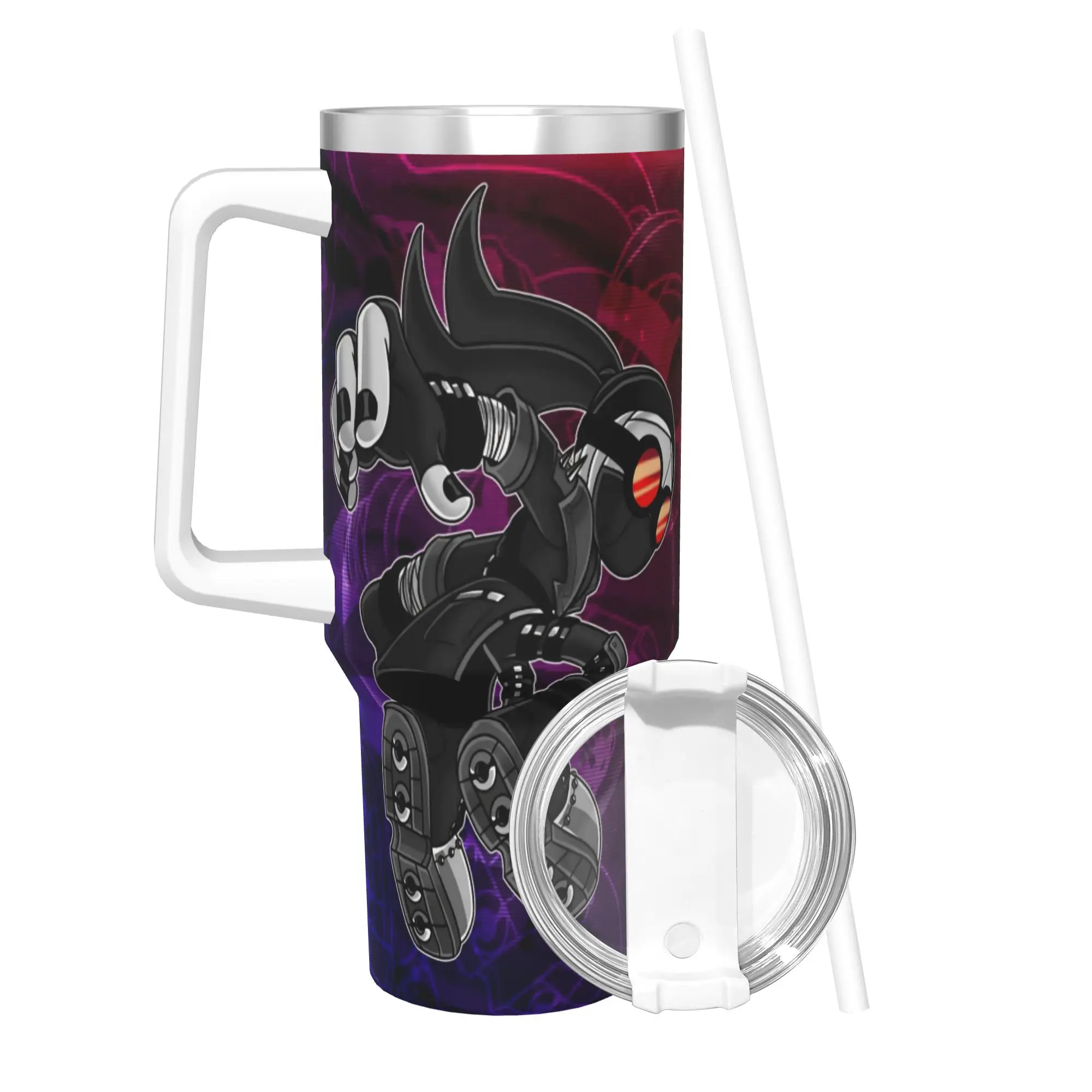 MADNESS COMBAT Hank Tumbler With Straw  Stainless Steel Travel Mugs Double Wall Vacuum Insulated for Cold Or Hot 40oz