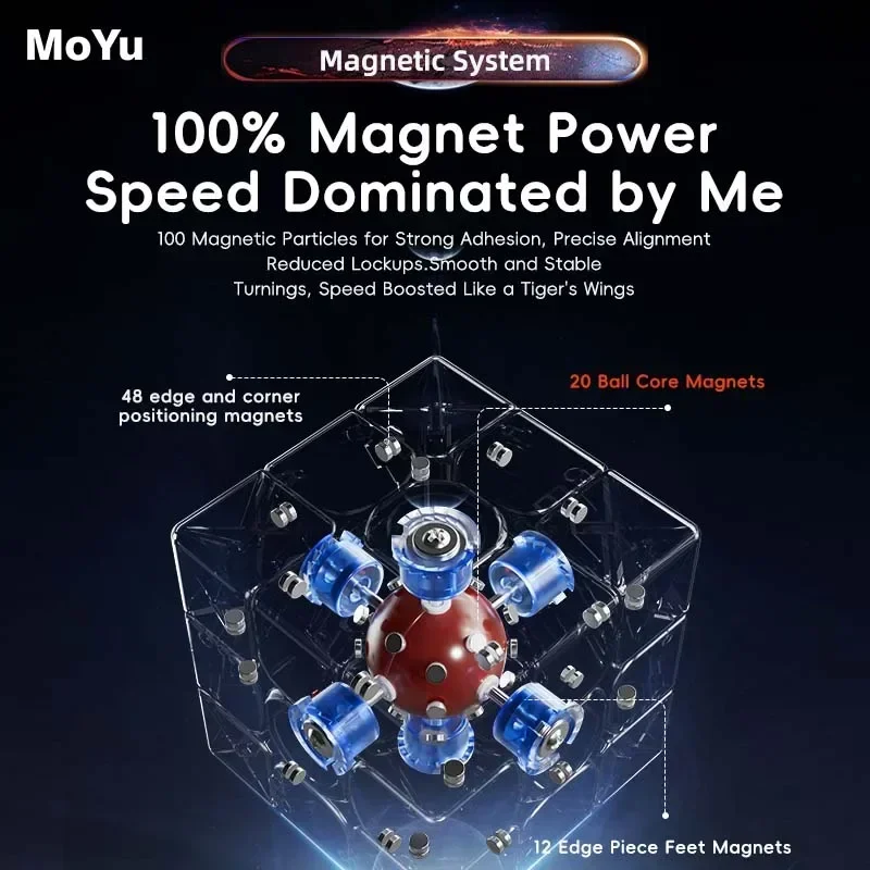 MoYu WeiLong WR M V9 3x3 Maglev Ball-Core UV Coated 20 Magnetic magic cube Professional 3×3 Speed Puzzle Toys