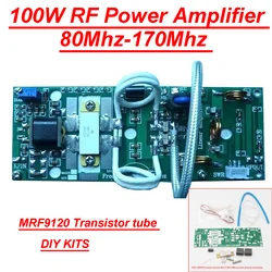 100W FM VHF RF Power Amplifier Board 80-170Mhz DIY MRF9120 Transistor f/ radio broadcast Walkie talkie transmitter communication