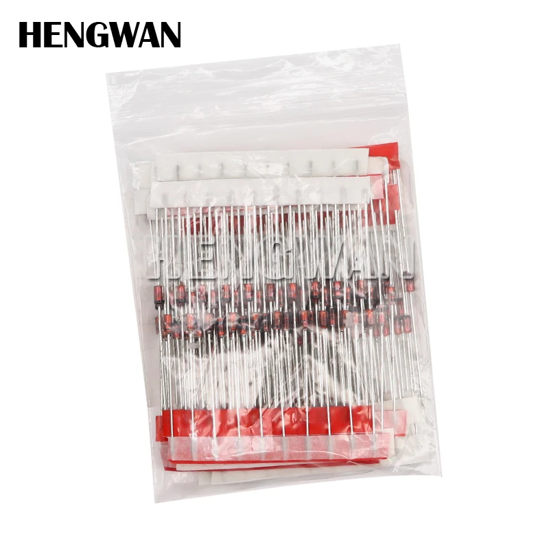 140pcs 1W Zener Diode Kit DO-41 3.3V-24V 14Values Each 10pcs DIY Sample Set New