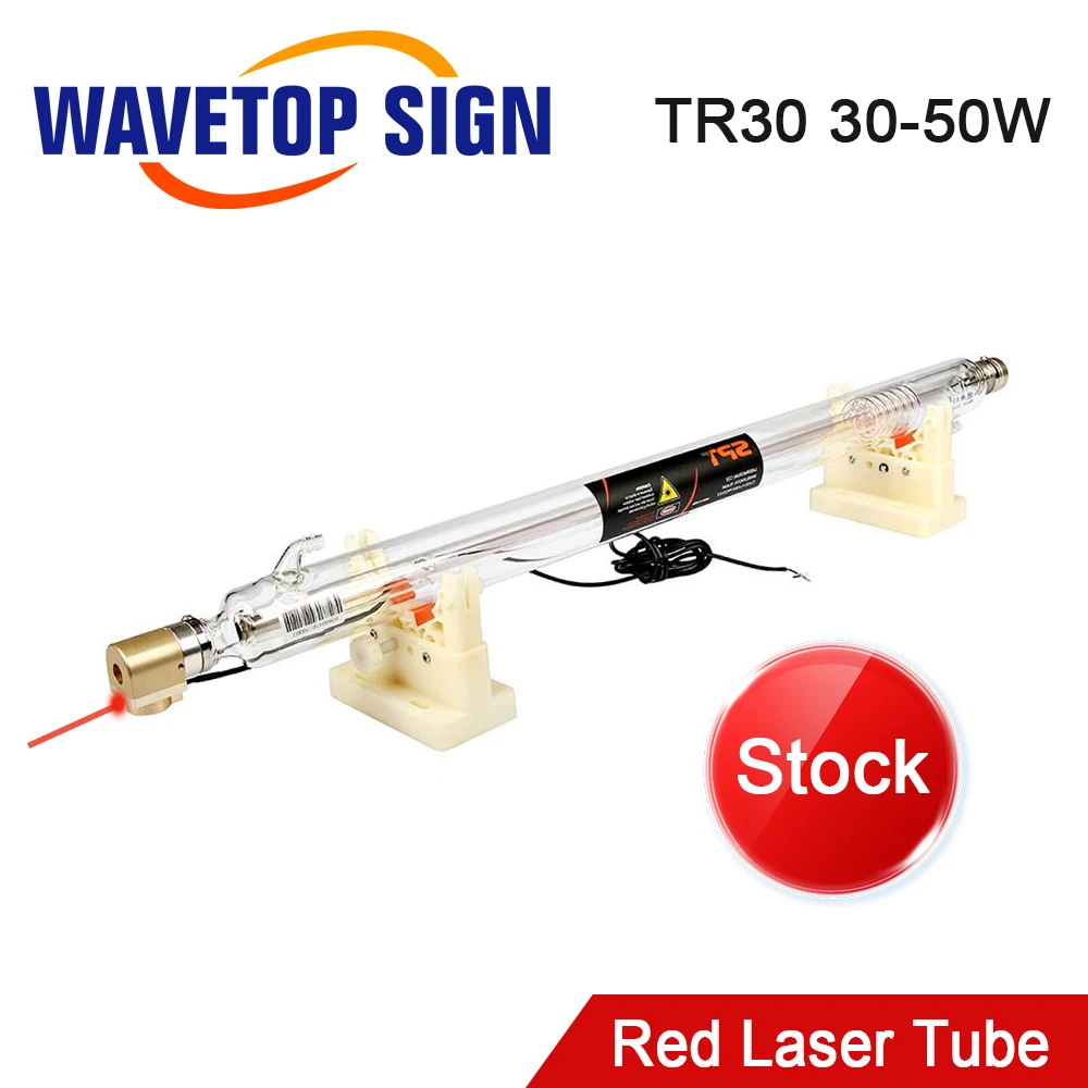 

Лазерная трубка WaveTopSign TR30 30-50 Вт 50x730 мм с красной точкой для станков лазерной резки и гравировки CO2