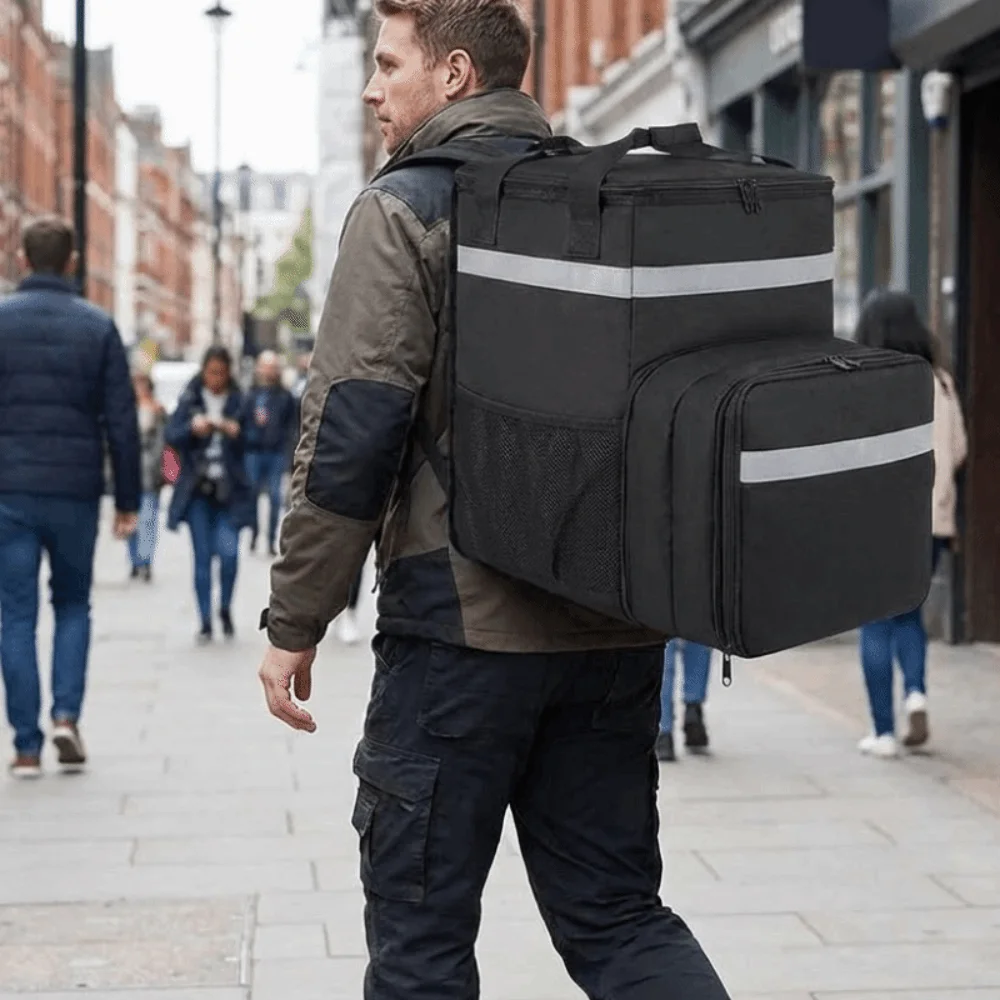 Bolsa isotérmica impermeable para pesca con tira reflectante