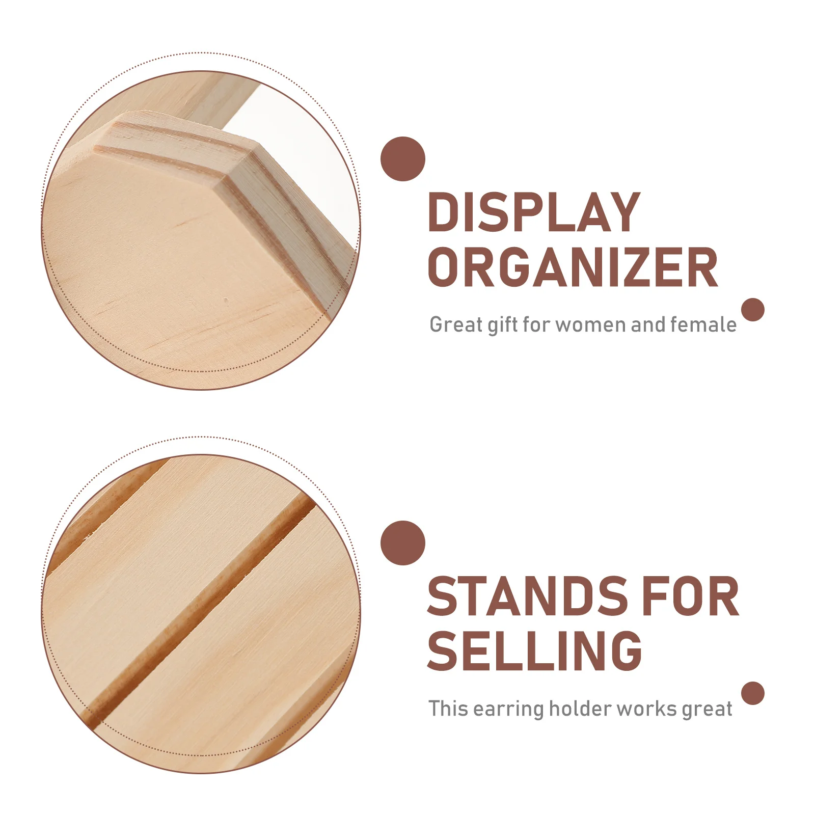 

Двухслойная деревянная подставка для ювелирных изделий, многослойный органайзер, держатель для сережек, стеллаж для хранения ювелирных изделий для продажи, домашний магазин