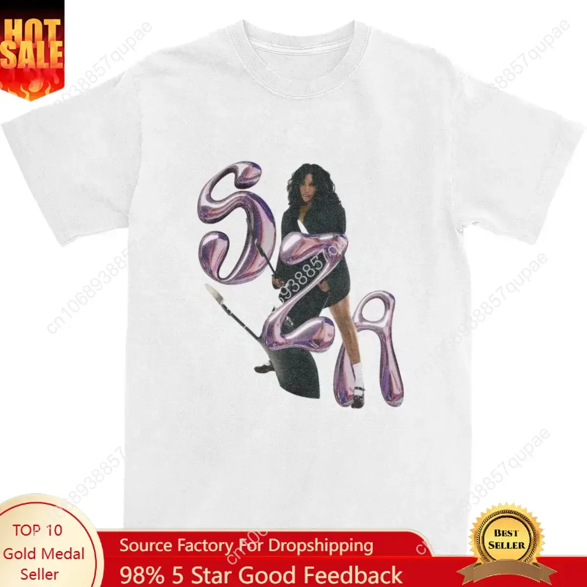 

Vintage SZA SOS Tour Outfit Music Fan Gifts T Shirt for Men Women 100% Cotton Good Day Concert Merch Tee Shirt Gift Idea Clothes